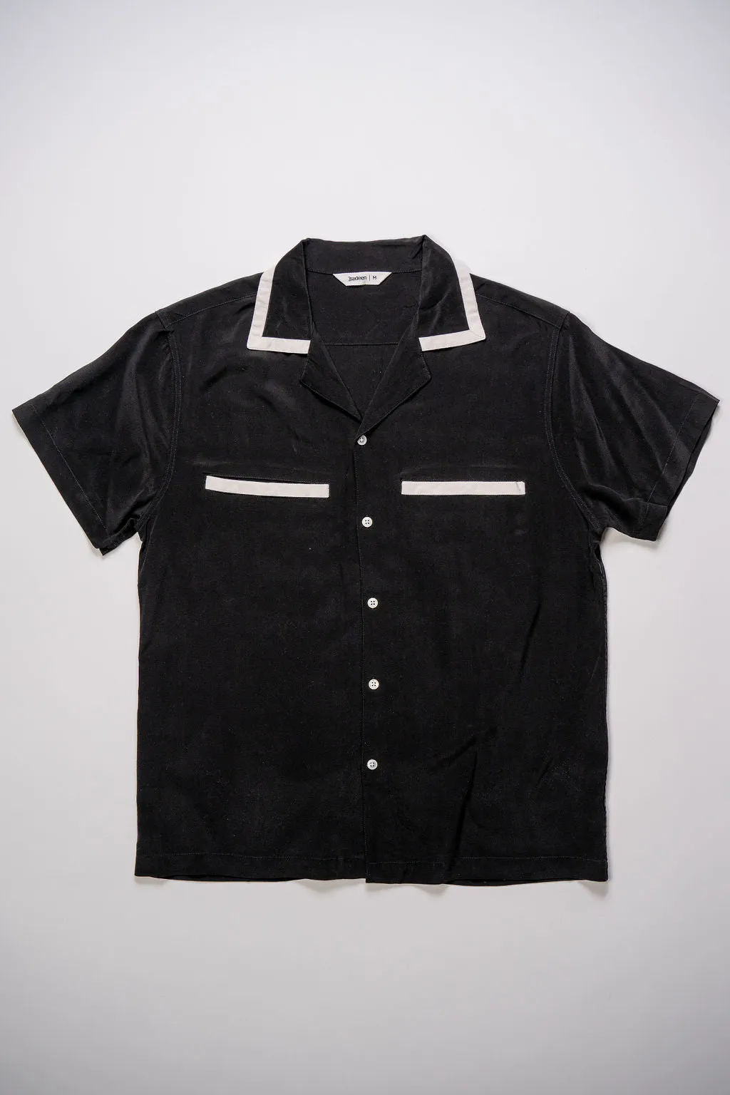3sixteen Bowling Shirt - Black Silk