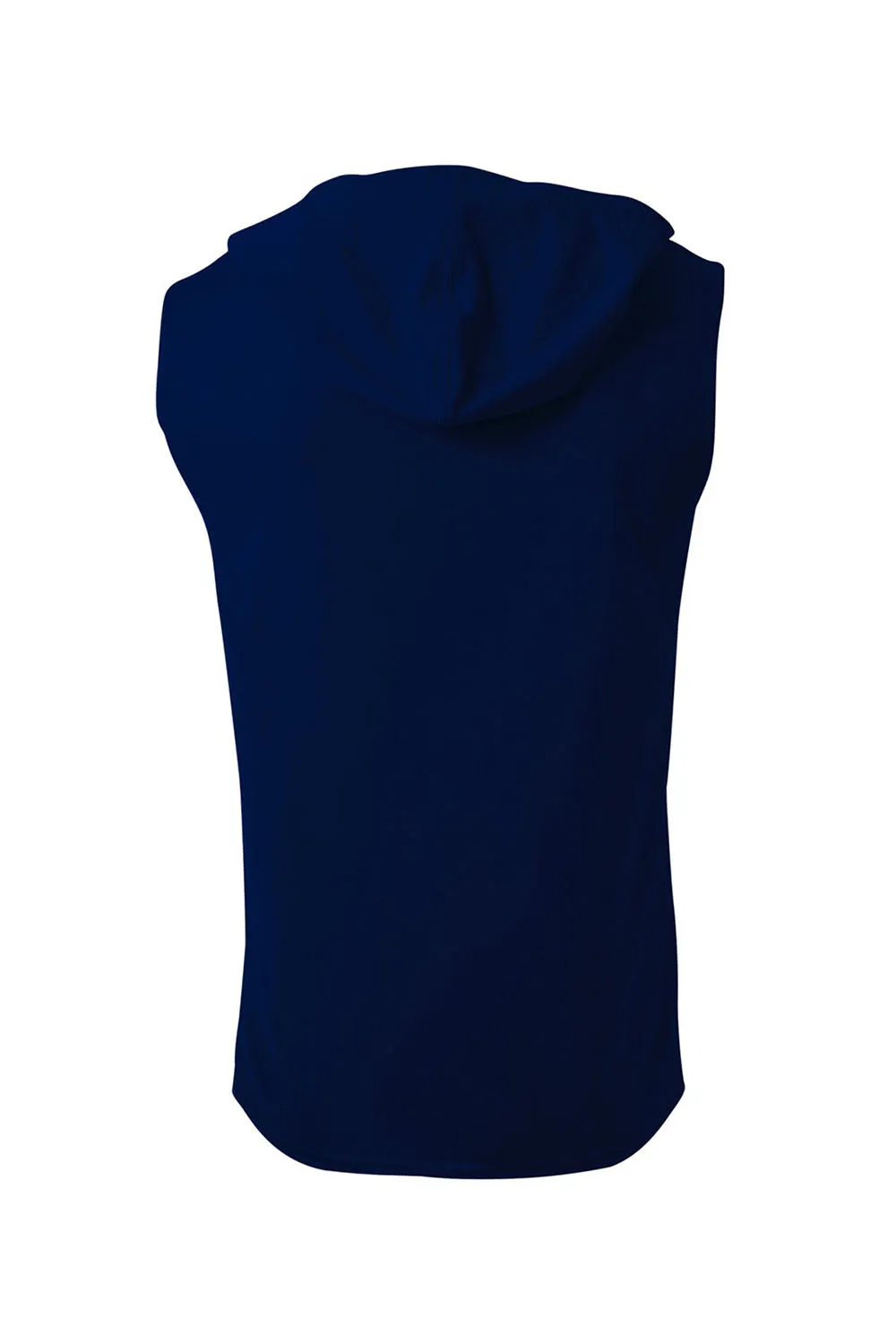 A4 Mens Performance Moisture Wicking Hooded Tank Top Hoodie - Navy Blue