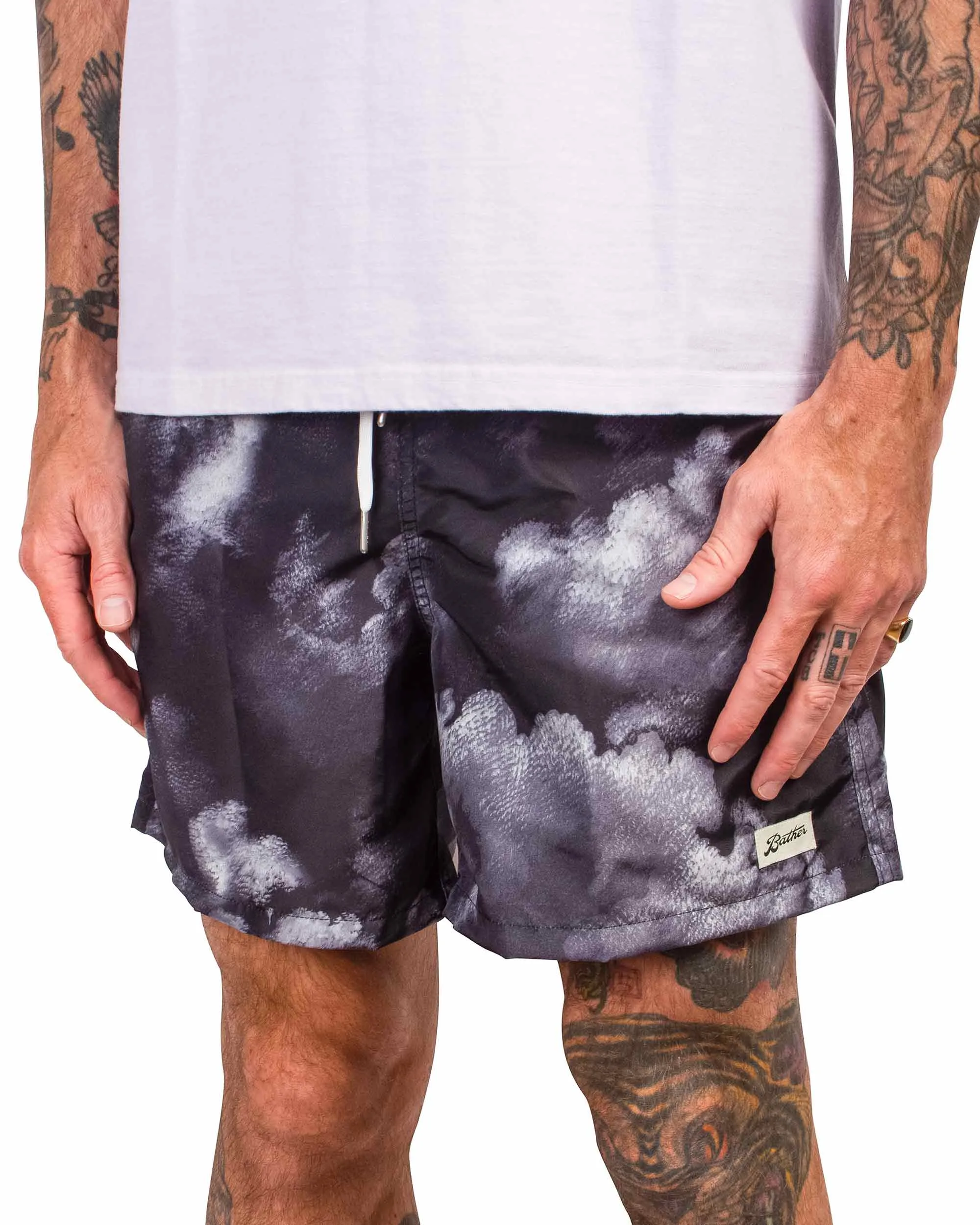 Bather Black Cloud Swim Trunk