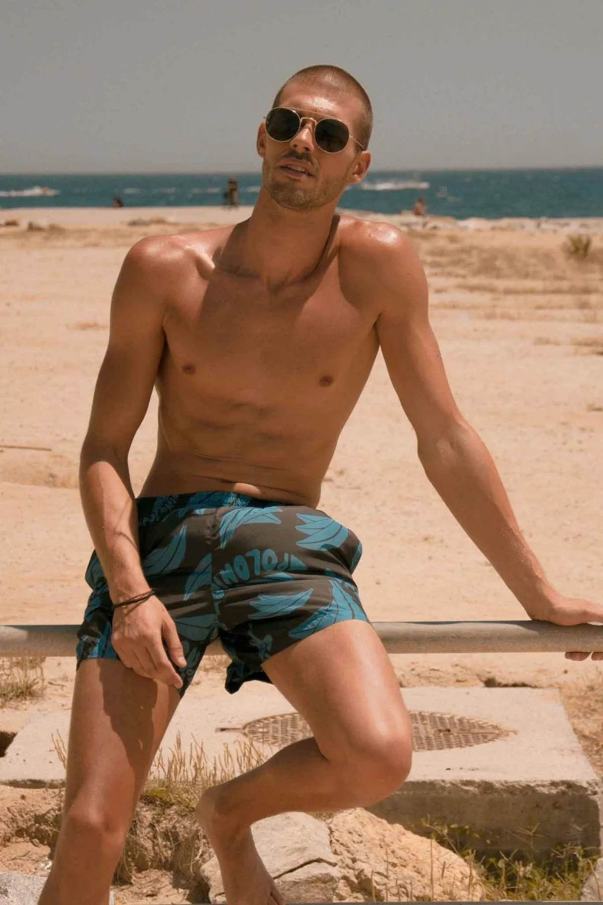 Black el Platano Runner Swim Trunks