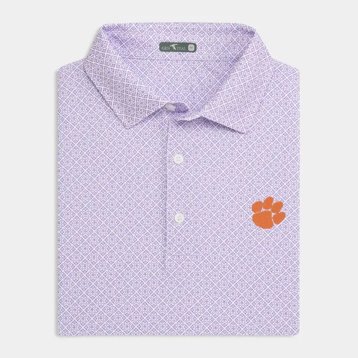 Clemson Diamonds Printed Performance Polo