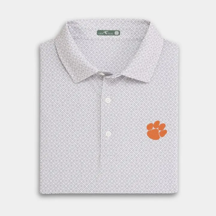 Clemson Diamonds Printed Performance Polo