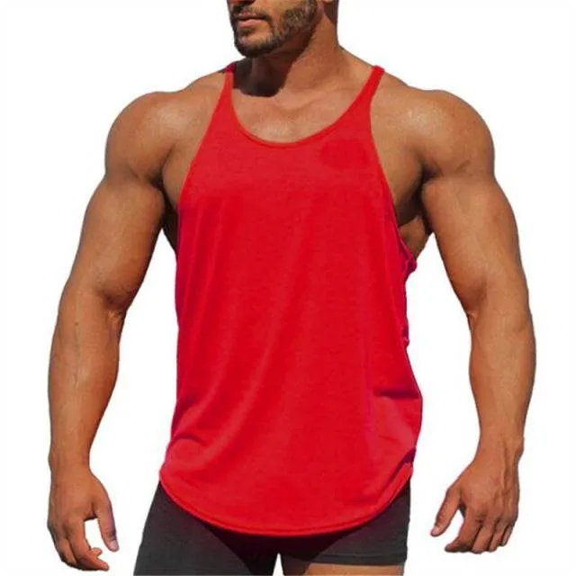 Cotton Sleeveless Shirt Casual Fashion Fitness Stringer Tank Top Men bodybuilding Clothing M-XXL