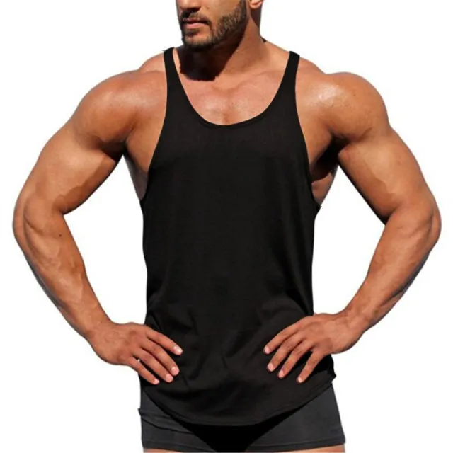 Cotton Sleeveless Shirt Casual Fashion Fitness Stringer Tank Top Men bodybuilding Clothing M-XXL