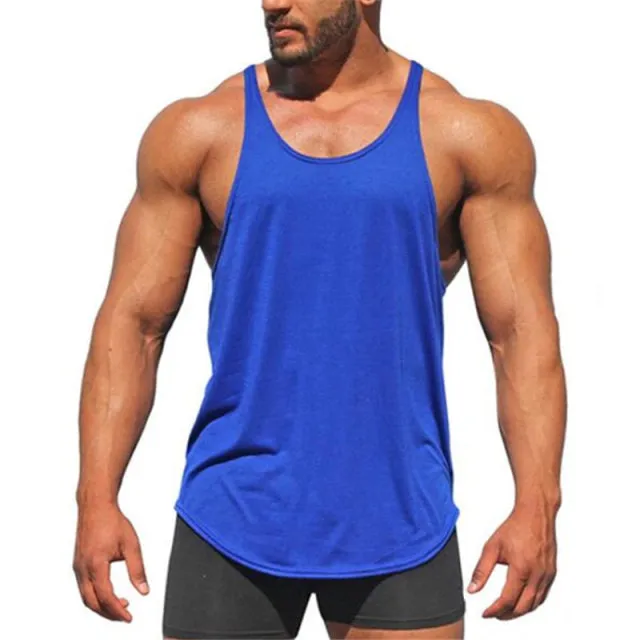 Cotton Sleeveless Shirt Casual Fashion Fitness Stringer Tank Top Men bodybuilding Clothing M-XXL