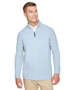Crownlux Performance Mens Clubhouse Micro-Stripe Quarter-Zip