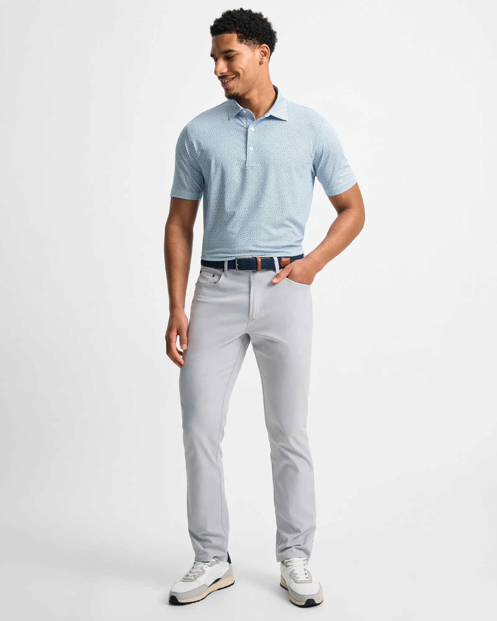Diamonds Printed Performance Polo