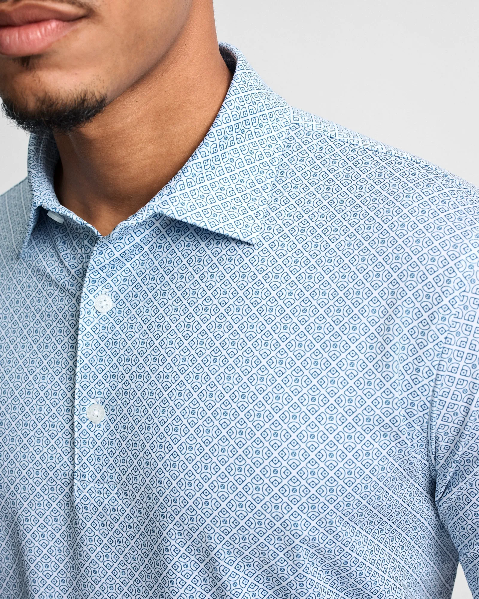 Diamonds Printed Performance Polo