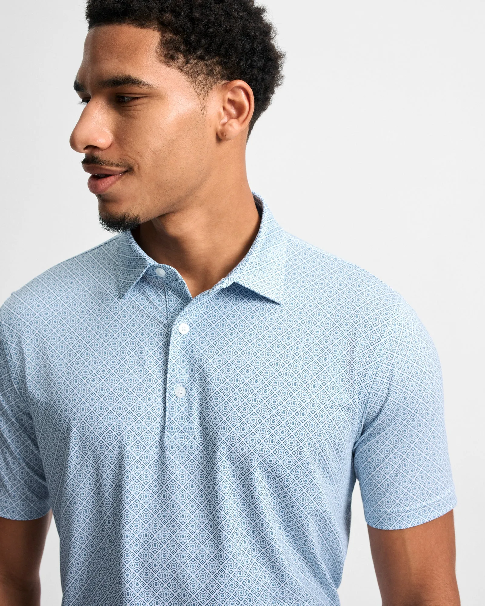 Diamonds Printed Performance Polo