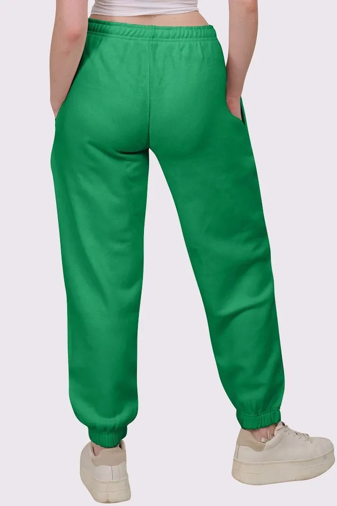 Fleece Full Length Closed Hem Jogging Bottom
