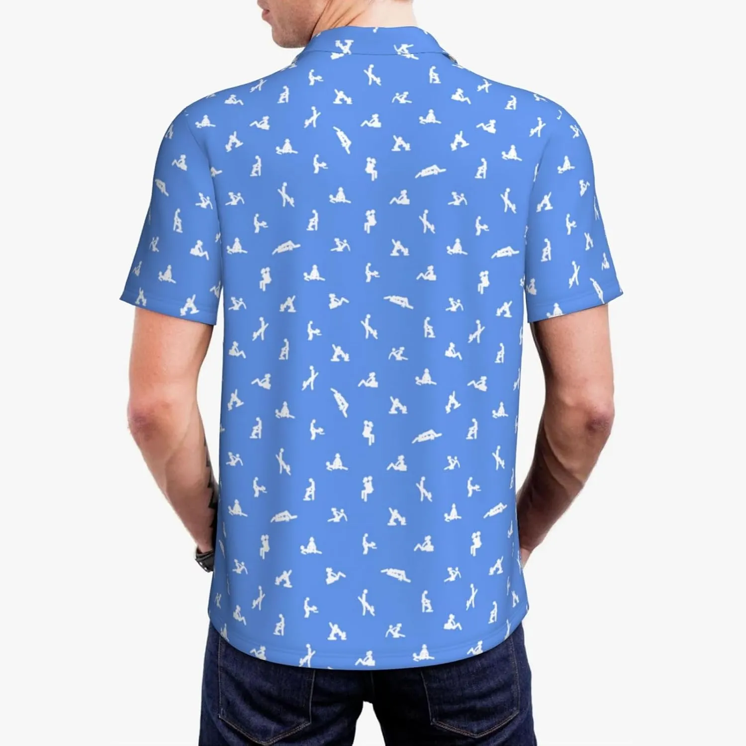 Golf Shirts for Men, Funny Golf Polo Moisture Wicking Dry Fit Short Sleeve
