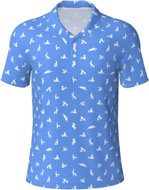 Golf Shirts for Men, Funny Golf Polo Moisture Wicking Dry Fit Short Sleeve