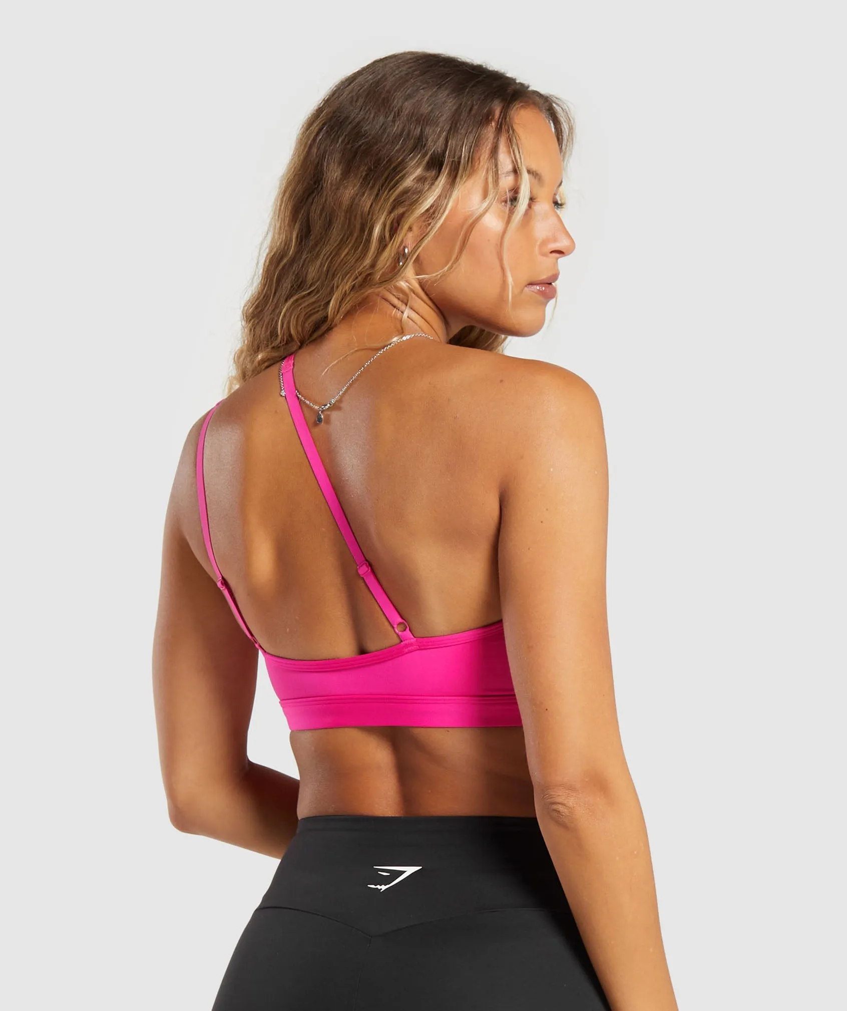 Gymshark One Shoulder Sports Bra - Valley Pink