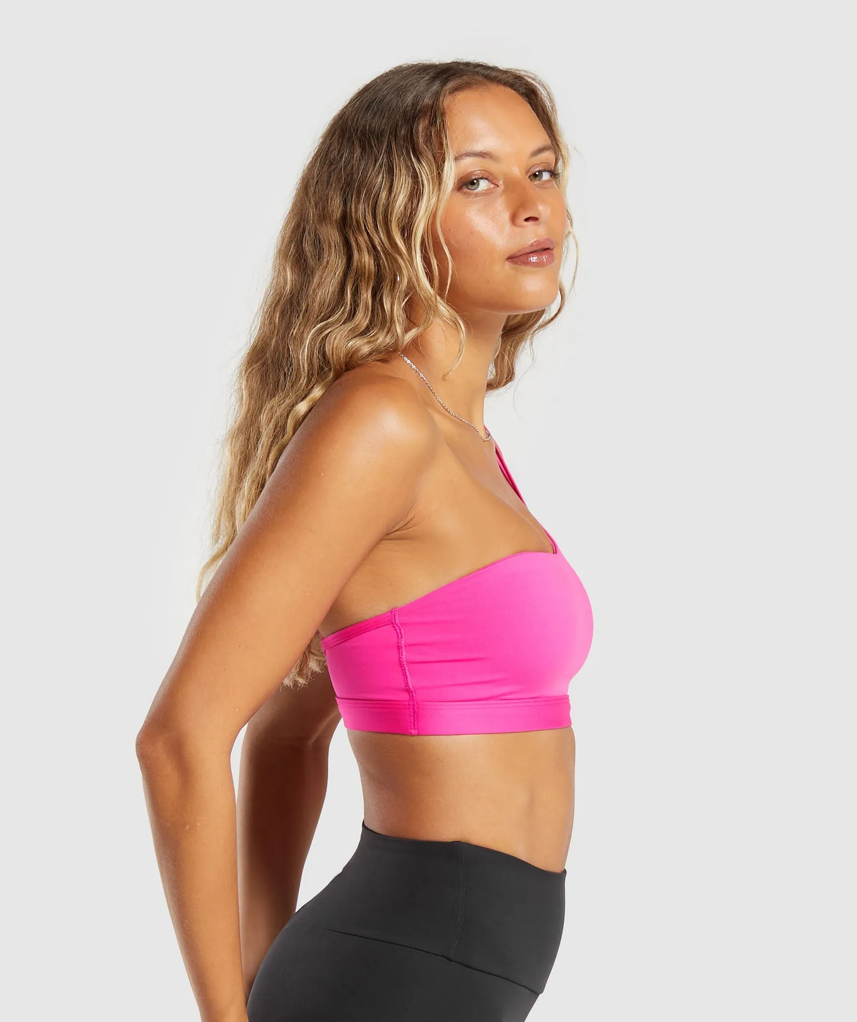 Gymshark One Shoulder Sports Bra - Valley Pink