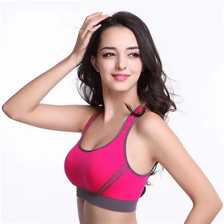 High Stretch Breathable Sports Bra Top Fitness Women Padded