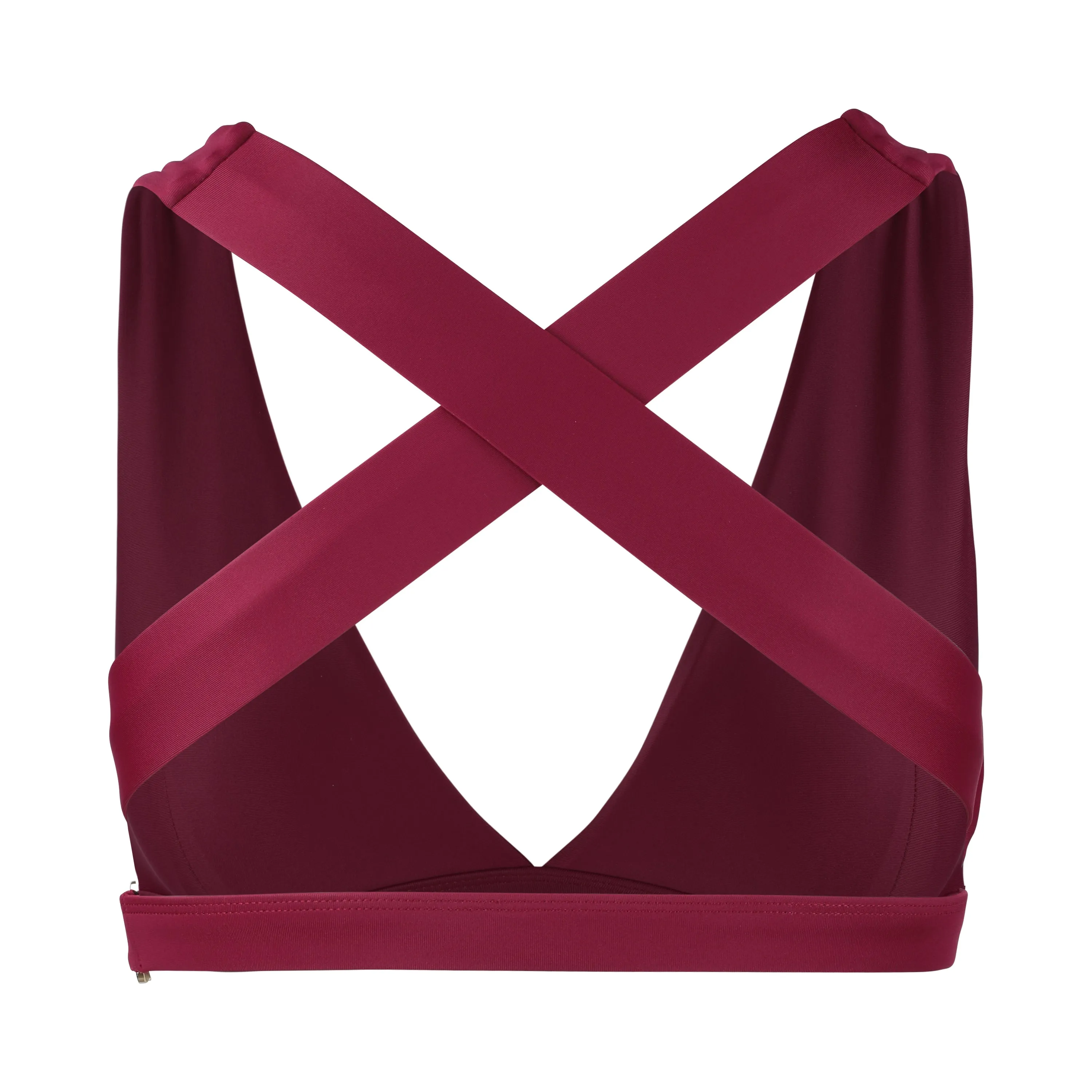 Lilly V 2.0 Push Up Sports Bra | Recycled Nylon | Wine