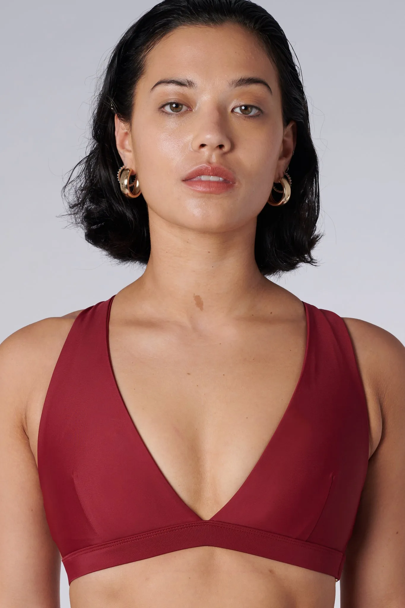 Lilly V 2.0 Push Up Sports Bra | Recycled Nylon | Wine