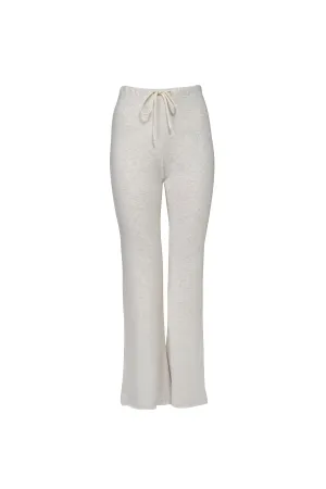 LUNA RELAXED FLARED TRACK PANTS MELANGE