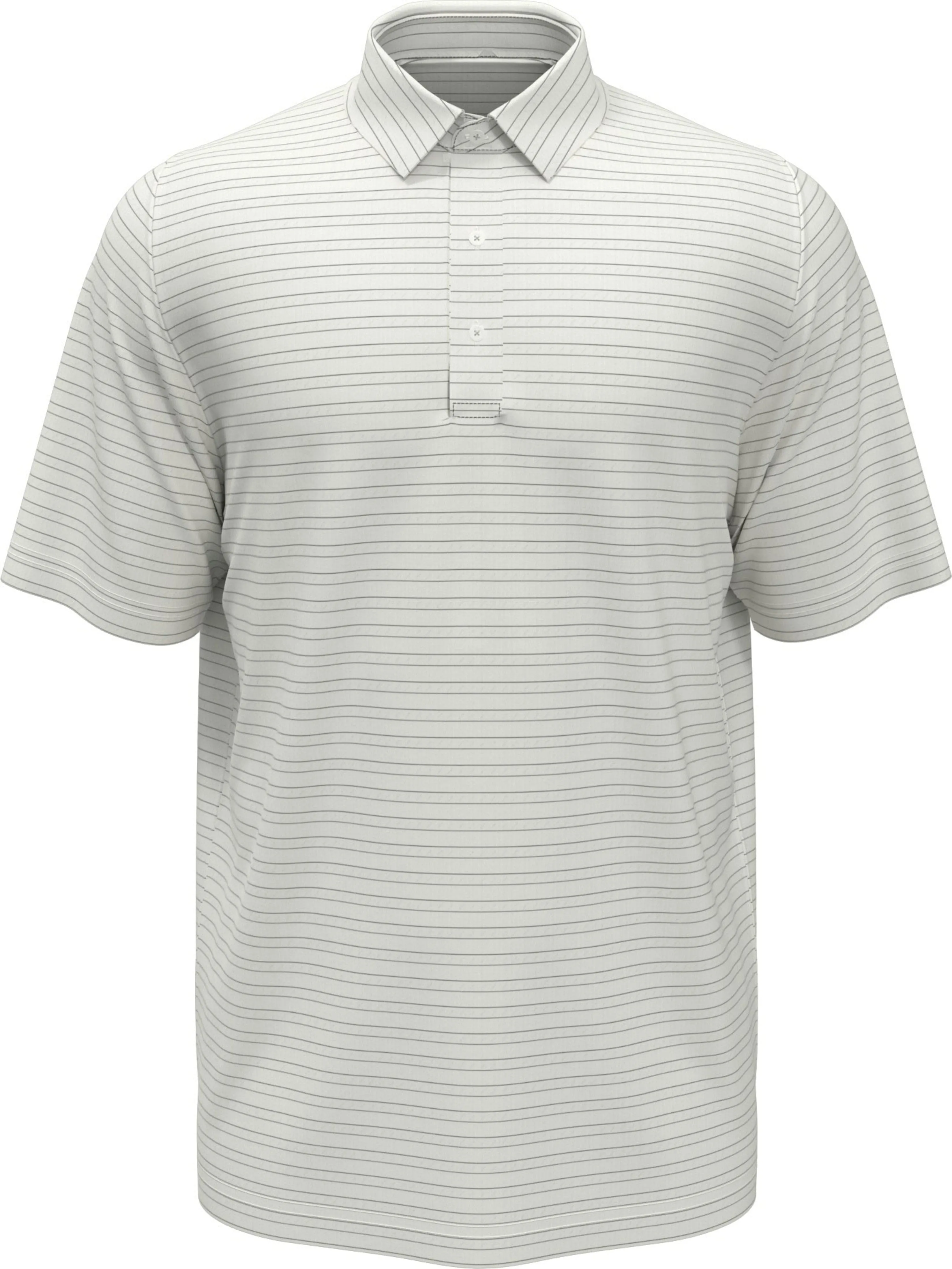 Mens Fine Line Ventilated Stripe Golf Polo