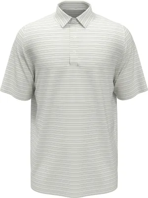 Mens Fine Line Ventilated Stripe Golf Polo