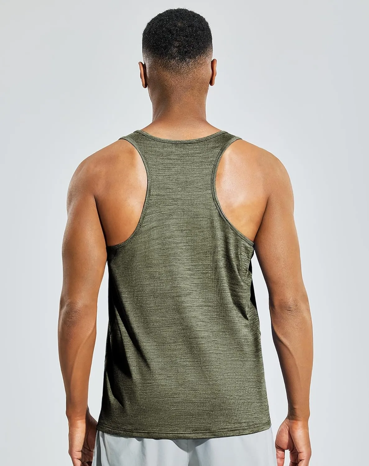 MIER Men's Sleeveless Workout Shirts Quick Dry Swim Athletic Gym Running Muscle Beach Tank Tops for Men