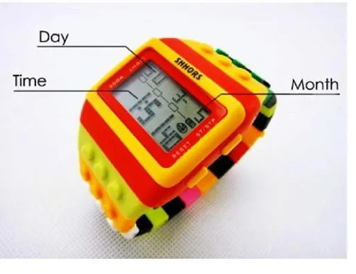 Multi-Colour Brick Watch
