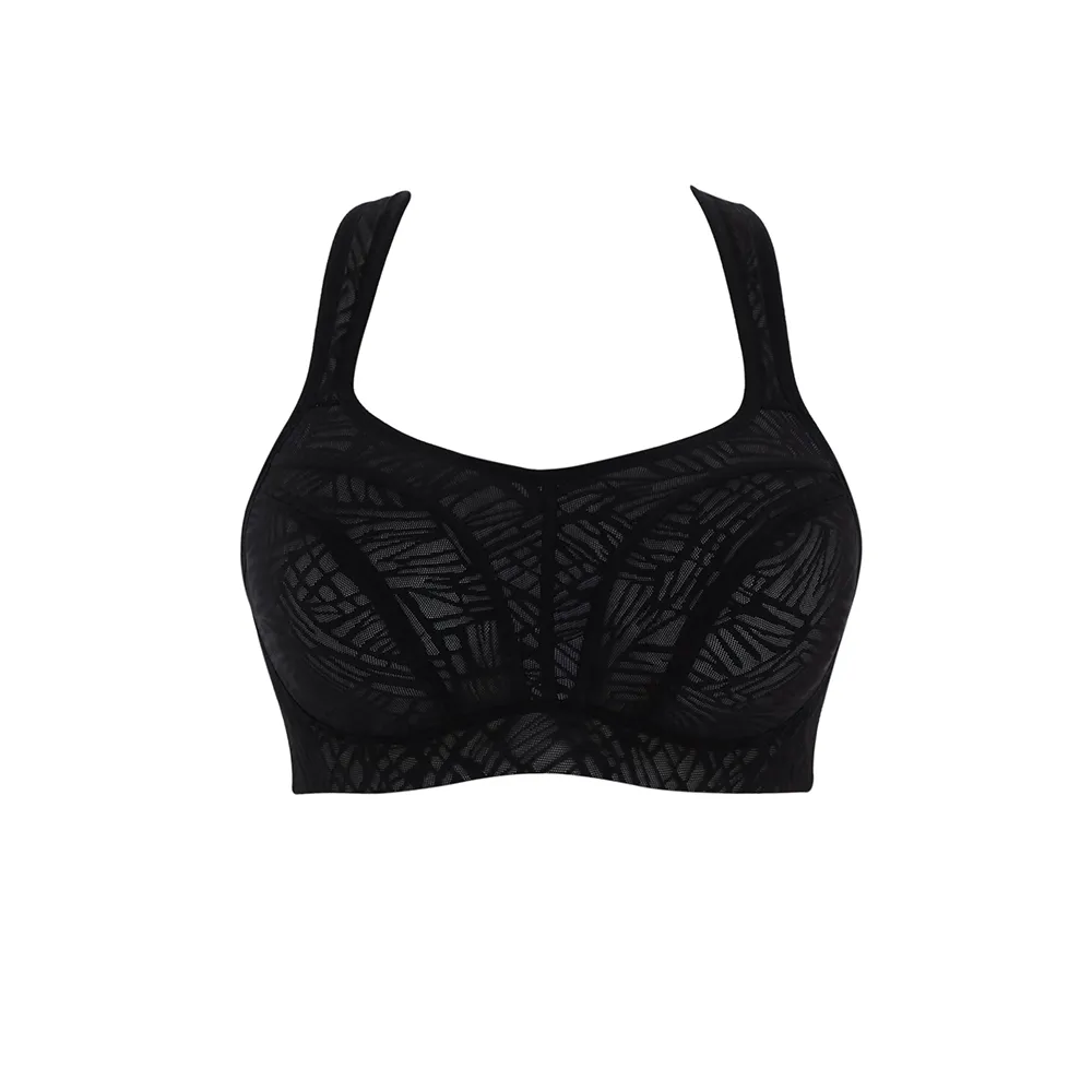 Power Wired Sports Bra Black/Chalk