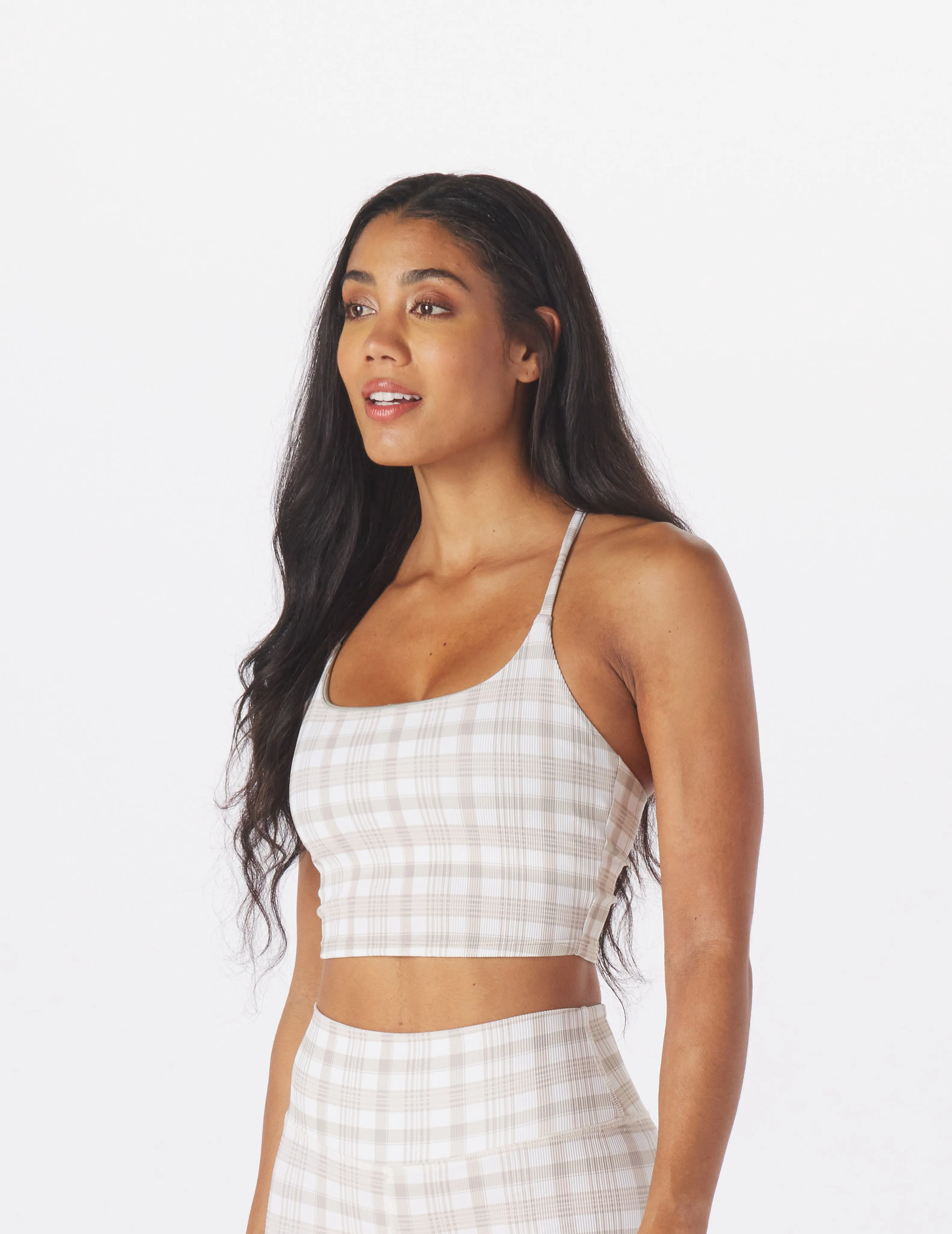 Pure Bra: Linen Madras Plaid