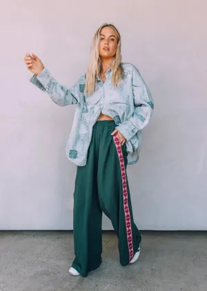 Raving Hearts Track Pant - Green